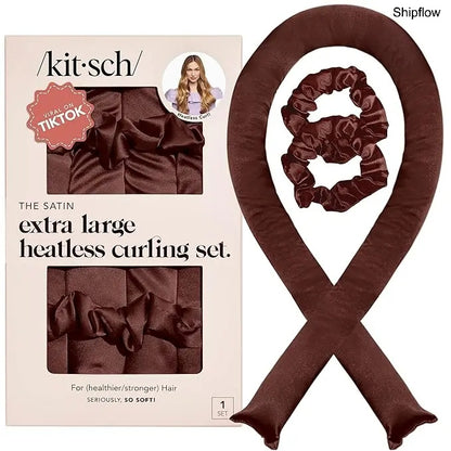 Satin Heatless Hair Curlers – Jumbo Flexi Rod, 4pcs