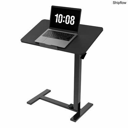 L-Shaped Overbed Table with Wheels – Adjustable Laptop Desk