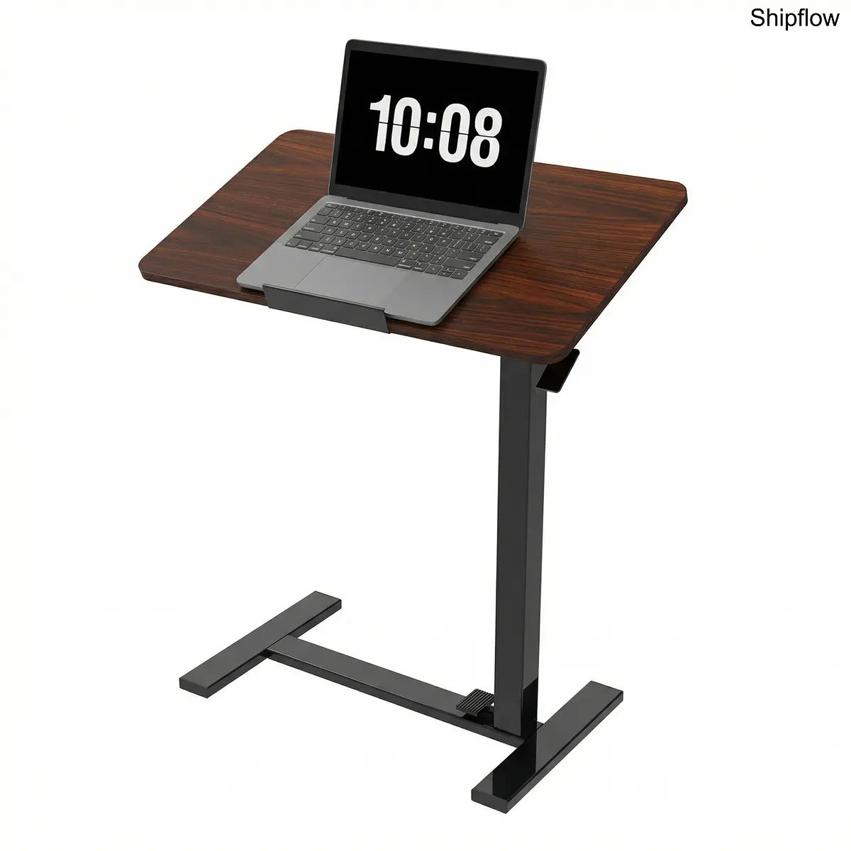 L-Shaped Overbed Table with Wheels – Adjustable Laptop Desk