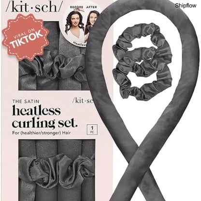 Satin Heatless Hair Curlers – Jumbo Flexi Rod, 4pcs